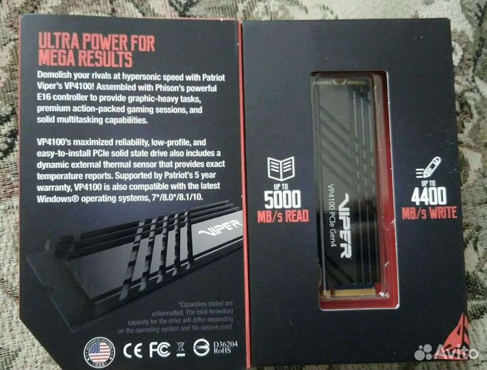 SSD patriot Viper Gaming VP4100 1TB M.2 2280