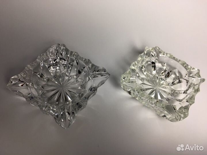 Пепельницы хрустальные 2шт