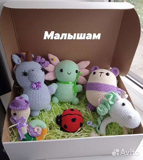 Бокс игрушек из хлопковой пряжи для маленьких