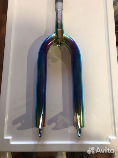 Вилка для BMX неохром