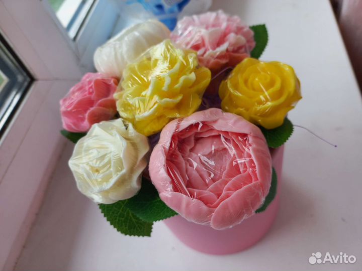 Букет цветов из мыла ручная работа