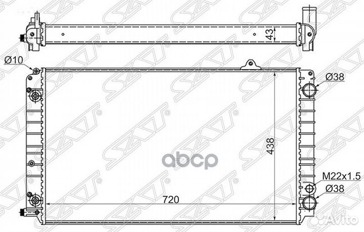 Радиатор Audi A8 94-02 AD0003 Sat