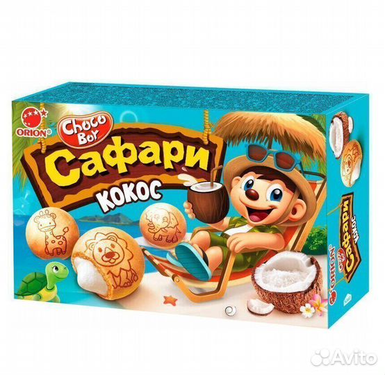Опт - Печенье Choco Boy Сафари Кокос 39г