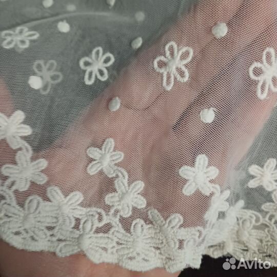 Блузка вышивка хлопок на сетке р-42-44