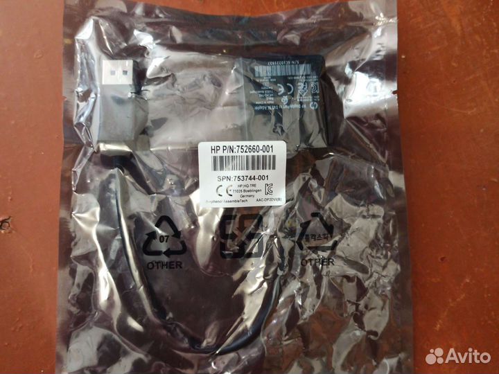 Кабель displayport to DVI. (Переходник)