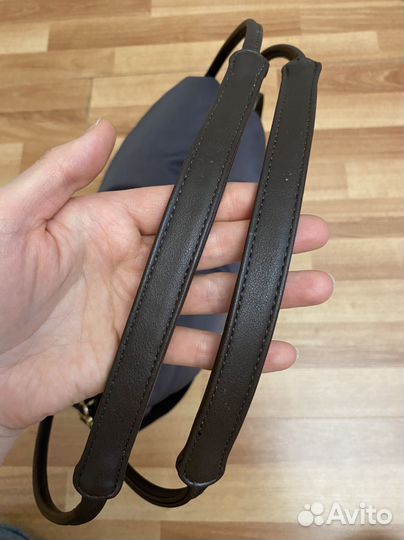 Сумка дутая коричневая из плащевки