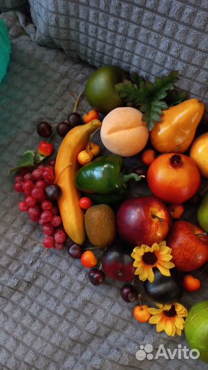 Муляжи фруктов и овощей + целый пакет залени