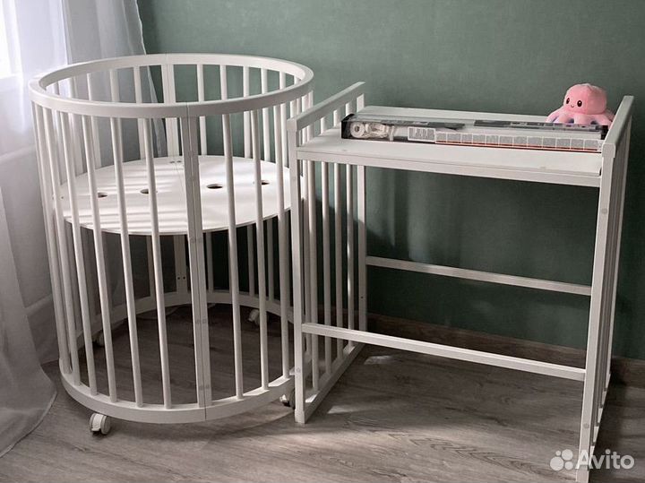 Детская кроватка трансформер + матрац