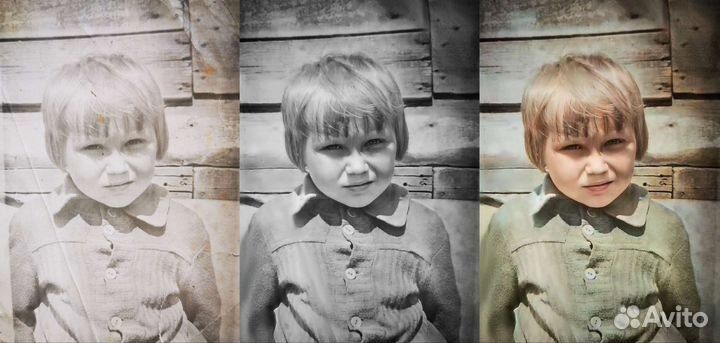 Реставрация старых фотографий,ретушь,раскрашивание