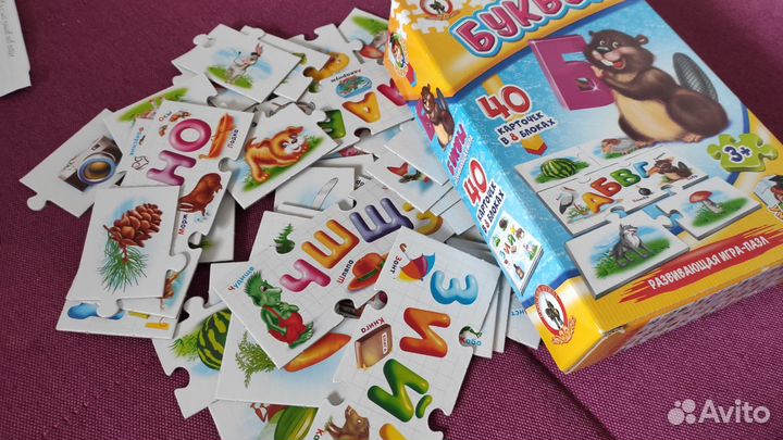 Карточная развивающая игра Азбука 3-7 лет