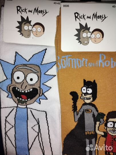 Носки с принтом Том и Джерри и Рик и Морти