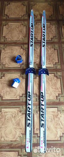 Лыжи беговые с креплениями 75 мм (детские 150) бу