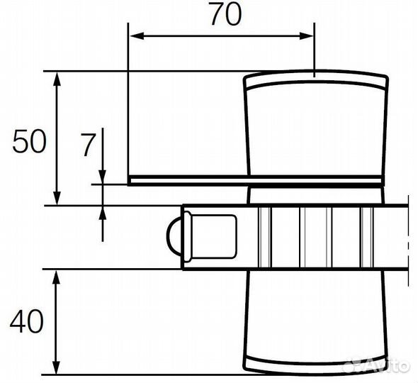 Дверная задвижка DF1000 24mm