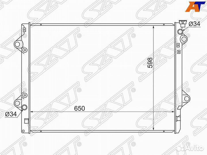Радиатор Toyota land Cruiser Prado 120 / surf