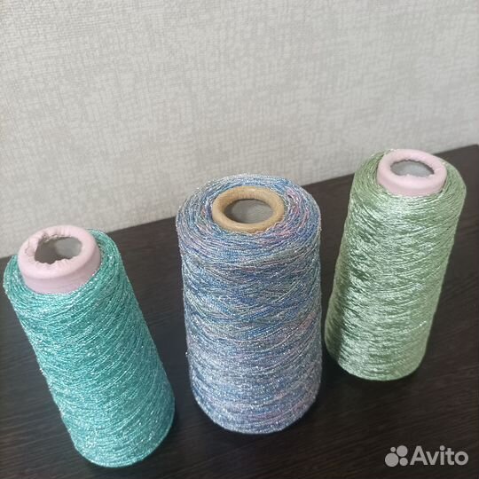 Пряжа для вязания, вискоза с люрексом №1