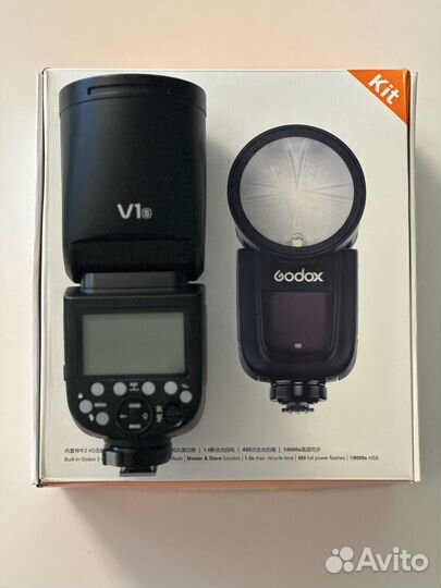 Вспышка Godox V1 S для Sony + доп аккумулятор