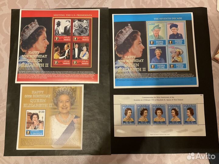 Почтовые марки мира (Королева Англии)