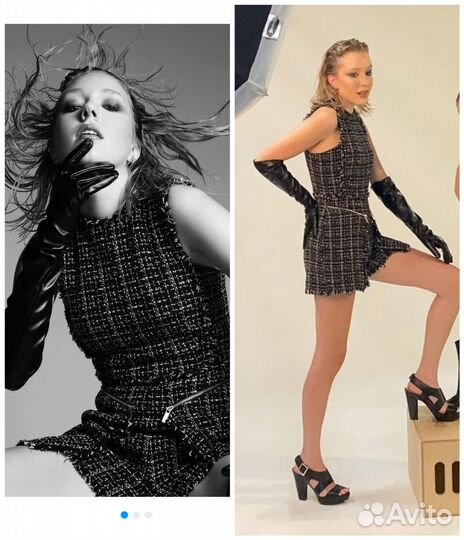 Комбинезон твид хит Zara M