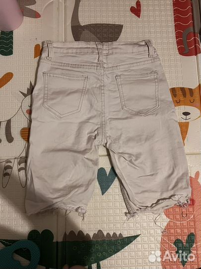 Шорты джинсовые цвет слоновая кость