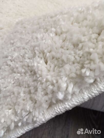 Ковер новый шегги 2м*1,2,молочный,овальный