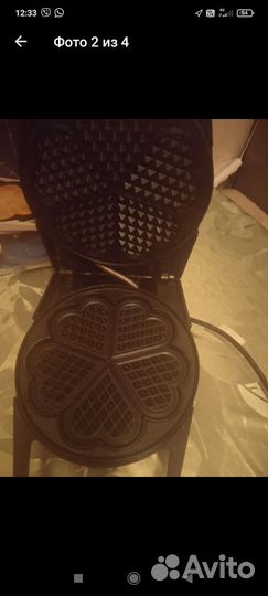 Электрическая вафельница новая