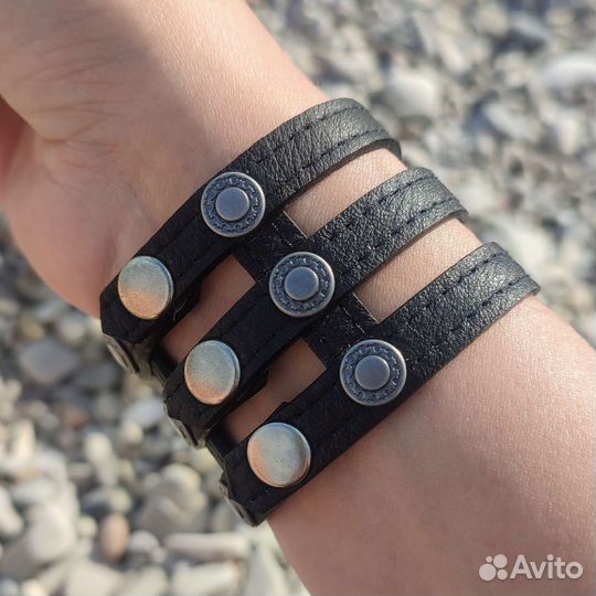 Браслет женский кожаный