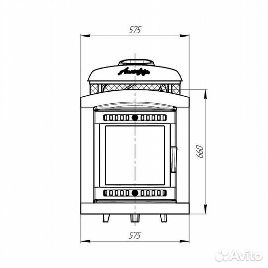 Печь Для Бани Атмосфера L+ ктт комбинированная пир