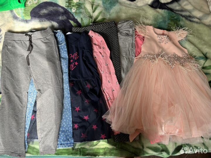Вещи пакетом на девочку 116 122 128