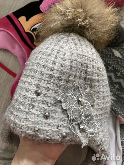 Комплект шапка, варежки зима-демисизон