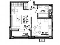 1-к. квартира, 35,3 м², 4/18 эт.