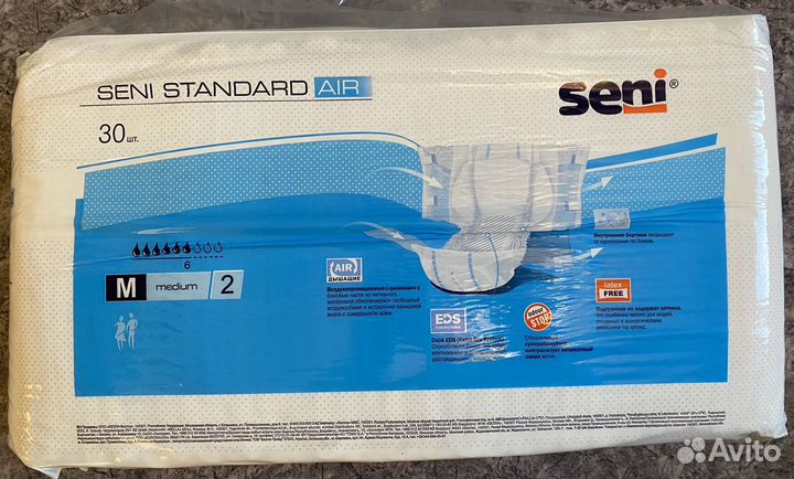 Памперсы для взрослых seni размер Medium (2)