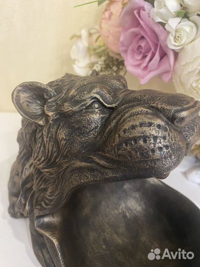 Лев конфетница ключница статуэтка голова льва