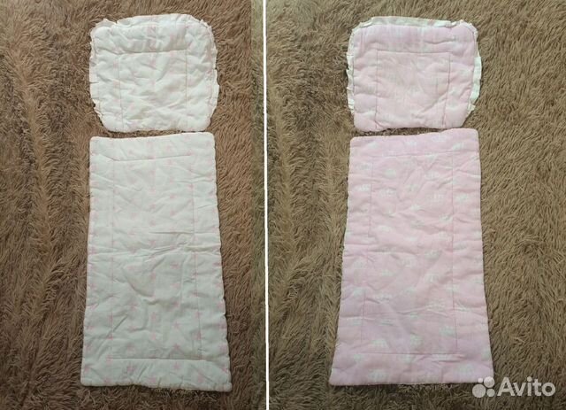 Подушка и одеяло / матрасик в коляску или кроватку