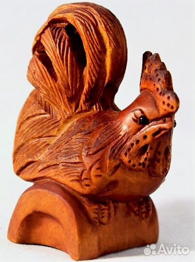 Статуэтка Петух - Нэцкэ из Дерева Самшит ru*63