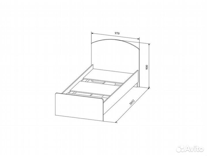 Детская кровать «Радуга» крд 900.1 дсв