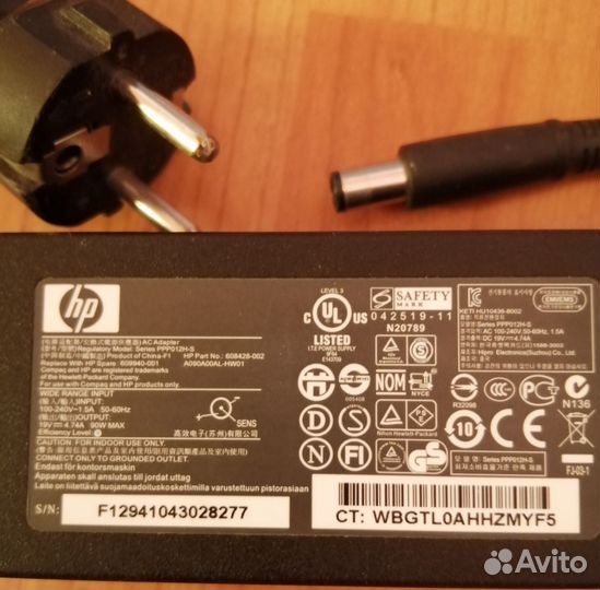 Блок питания для ноутбука hp 19 V 4,74 A