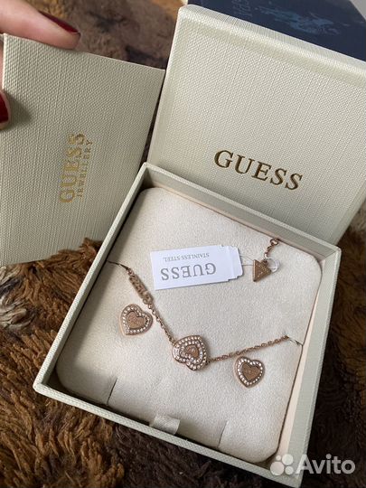 Серьги и браслет Guess оригинал новые