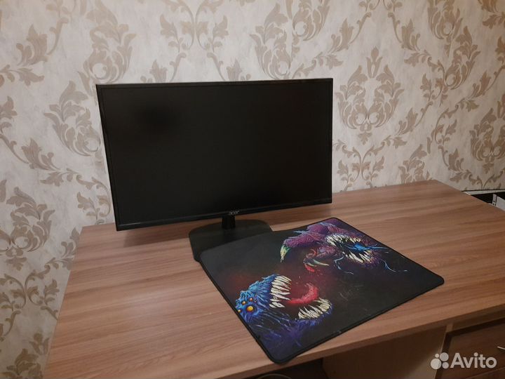 Монитор Acer(75герц) EK240YCbi черный + коврик