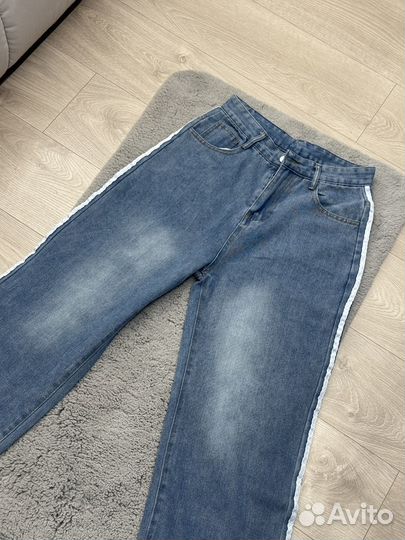 Джинсы Balenciaga x adidas синего цвета