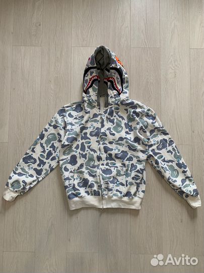 Толстовка на молнии Bape Camo Shark