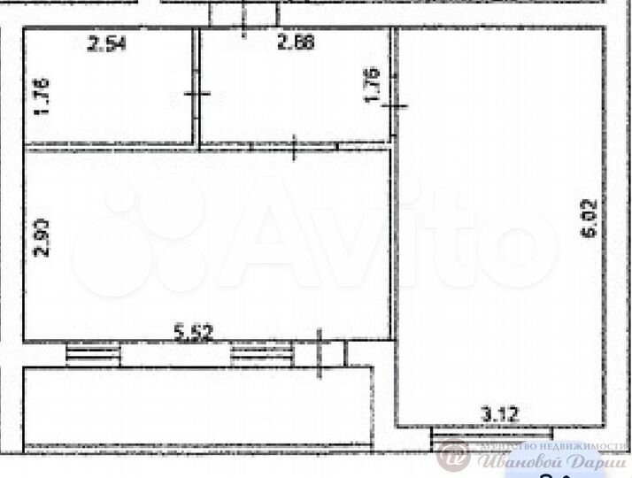 1-к. квартира, 44,3 м², 6/6 эт.