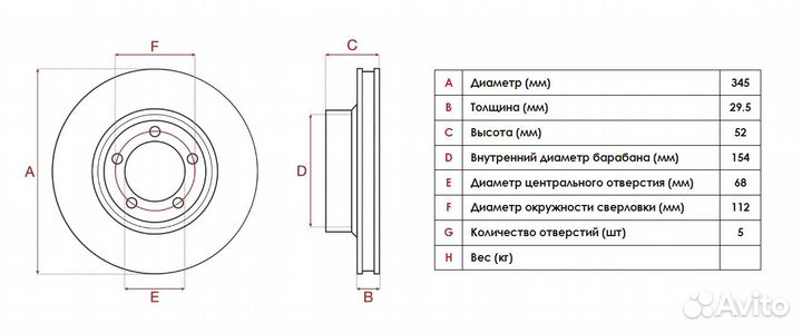 Тормозные диски audi A5,audi Q5 (345 мм)