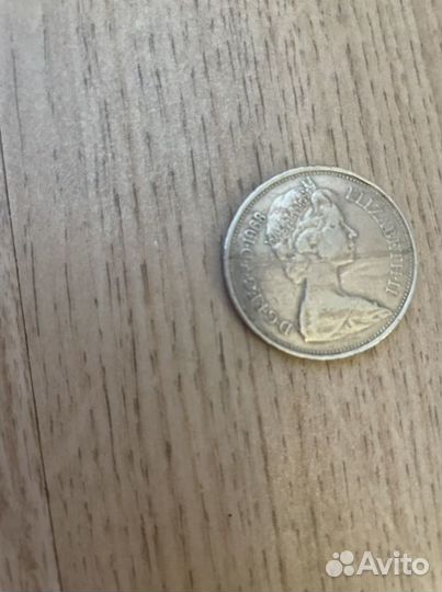 Монета 10 new Pence 1968 британия Москва