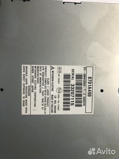 Штатная магнитола на mitsubishi outlander3