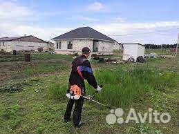 Скошу траву триммером на вашем участке