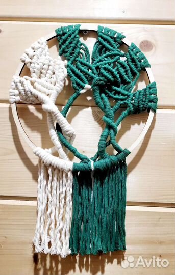 Макраме панно дерево