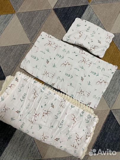 Комплект в коляску подушка матрас одеяло