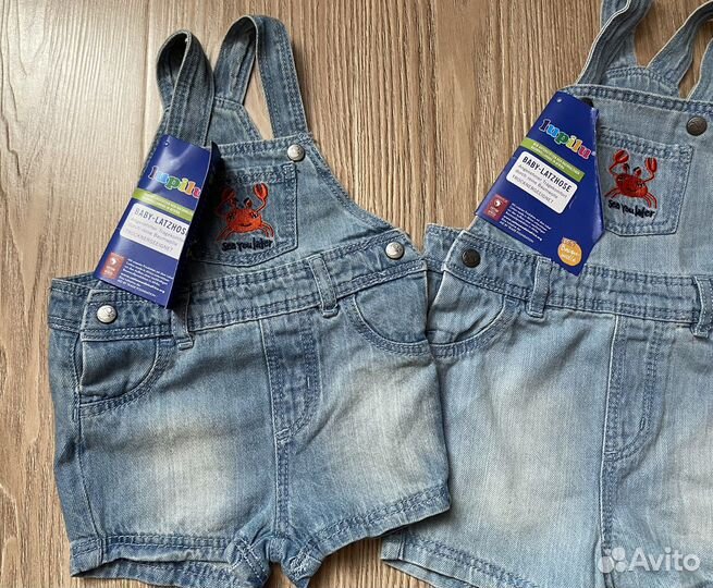 Джинсовый комбинезон новый шорты