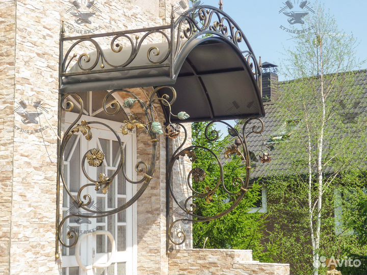 Навес козырек входная группа