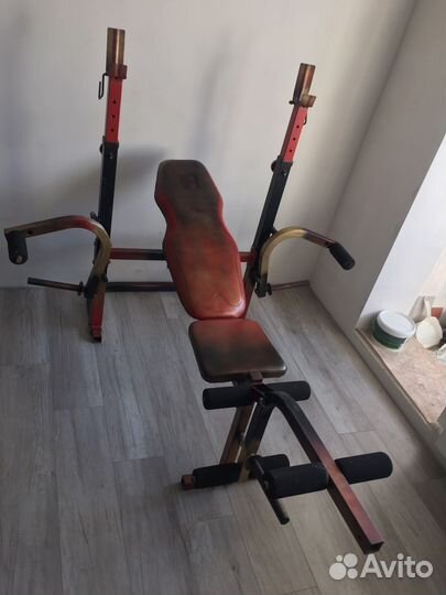 Спортивные тренажеры бу скамья со стойкой